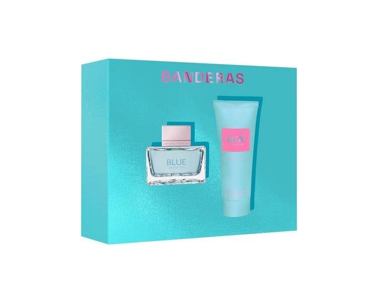 Antonio Banderas Perfumes Blue Seduction Woman Gift Set EDT 50ml + Body Lotion 75ml - Floral Aquatic Notes - Ideal for Day Wear