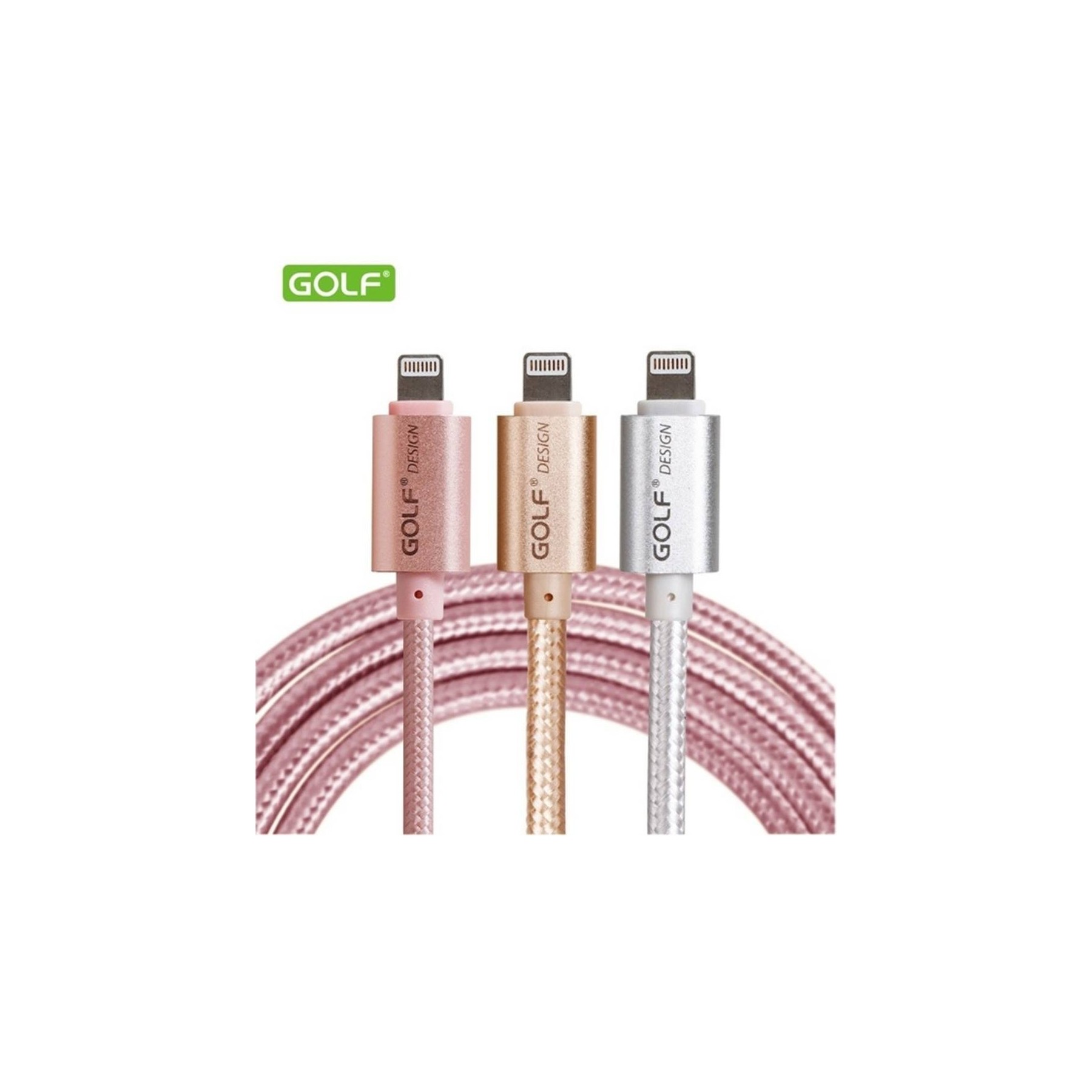 Cable Original Golf Para iPhone 5 5S 5C 6 6S 7 8 Plus X | Color Rosa