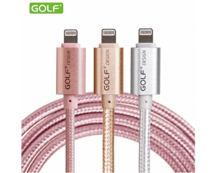 Cable Original Golf Para iPhone 5 5S 5C 6 6S 7 8 Plus X | Color Plata
