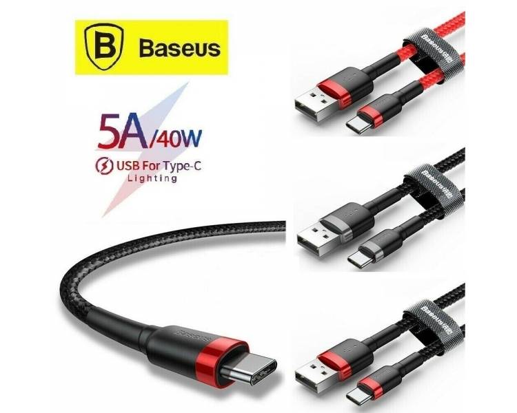 Baseus Cable De Datos Usb Tipo C - Cafule - Carga Rapida 3.0A - 60W