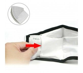 10 X Filtros Carbon Activo Pm 2.5 Para Mascarillas 8 X 12 Cm