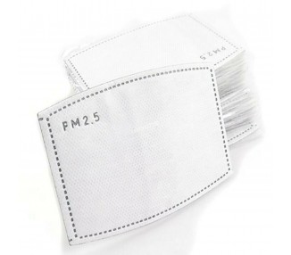 10 X Filtros Carbon Activo Pm 2.5 Para Mascarillas 8 X 12 Cm