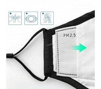 10 X Filtros Carbon Activo Pm 2.5 Para Mascarillas 8 X 12 Cm