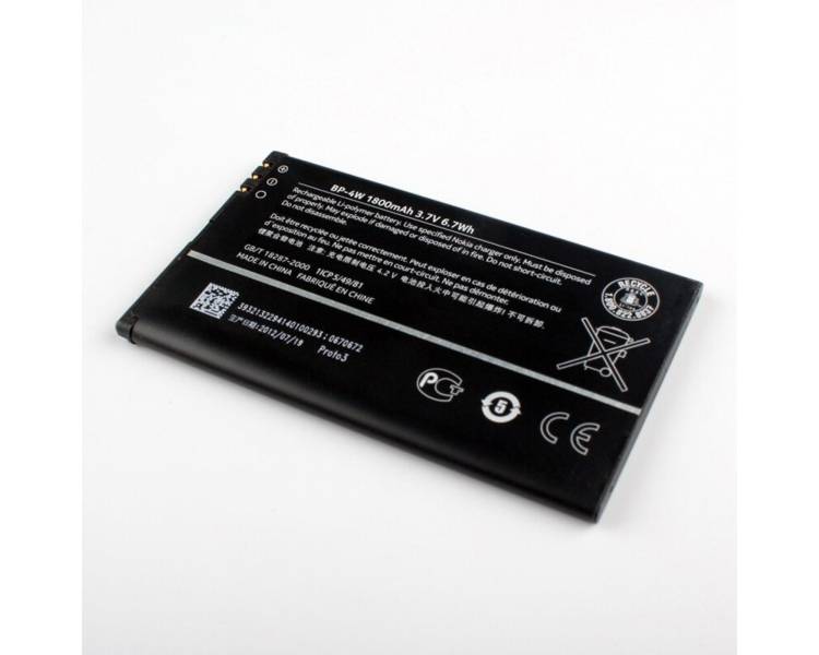 Bateria Interna Para Nokia Lumia 822 810, Mpn Original: Bp-4W