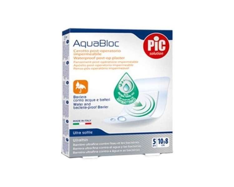 Pic Aquabloc Sterile Antibacterial Patch 10x8cm - Pack of 5