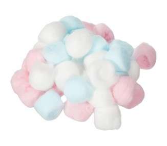 Coloured Cosmetic Cotton Balls 100% Cotton Soft and Absorbent 80 Balls