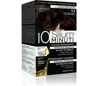 SILIUM Colorant for Hair 10 Minutes 5.3 Brown Clear Golden Castano Chiaro Dorato 5.3