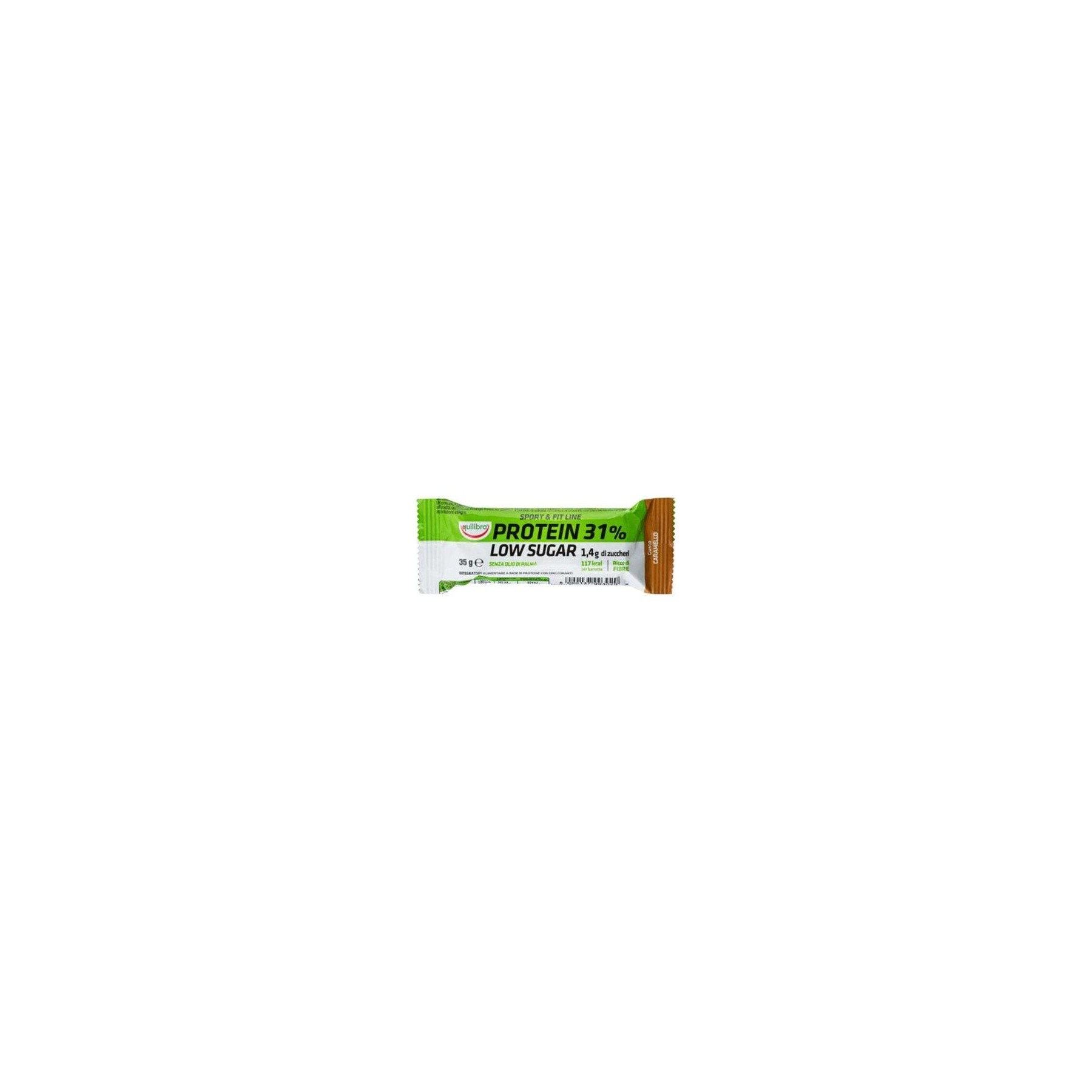 Equilibra Sport Protein 31% Low Sugar Caramel Flavored Bar 35g
