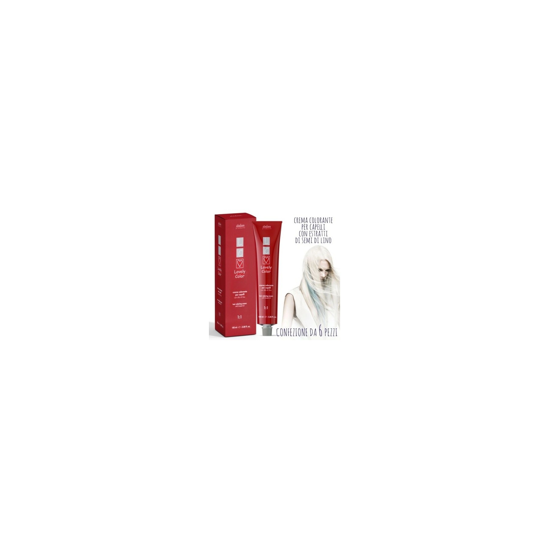 Lovely Color Permanent Hair Dye Kit 6x100ml