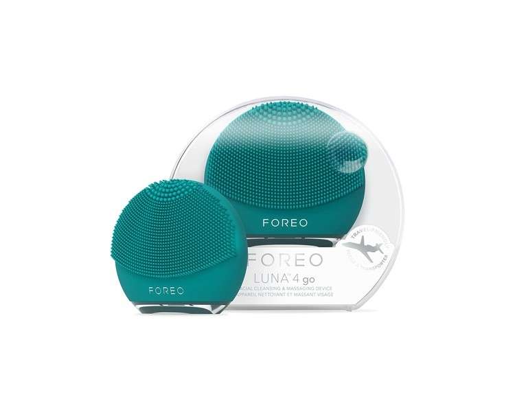 FOREO Luna 4 go Facial Cleansing Brush & Firming Face Massager Premium Face Brush Evergreen