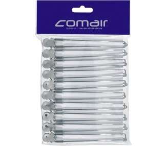 Comair Hair Cutting Clips 12.5cm Chrome 10 Pack