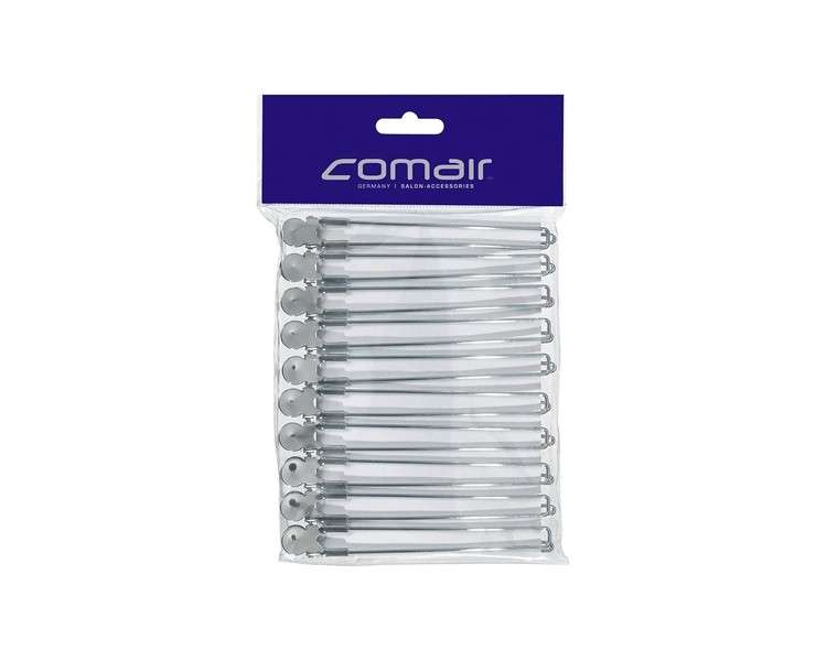 Comair Hair Cutting Clips 12.5cm Chrome 10 Pack