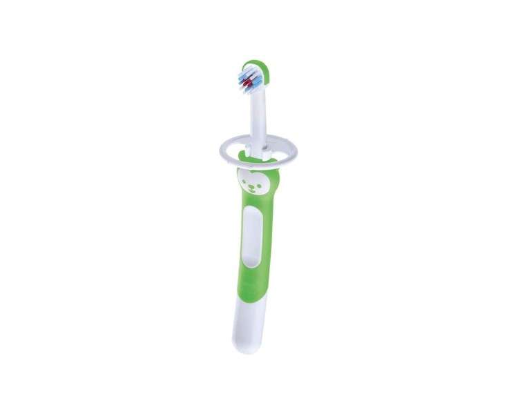 Mam Training Brush Children's Toothbrush with Long Handle Green 5+ Months