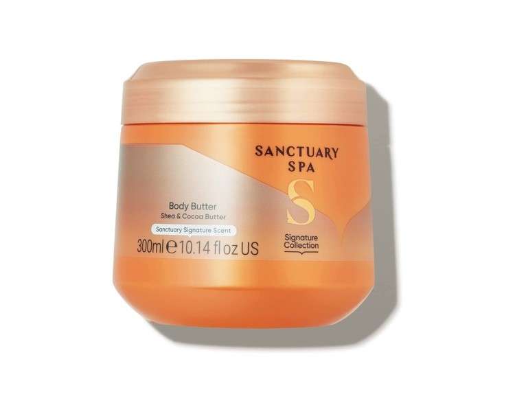 Sanctuary Spa Cocoa Butter and Shea Butter Body Butter Moisturizer for Women 300ml