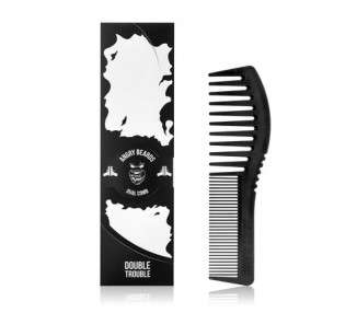 Angry Beards Carbon Double Comb for Hair and Beard - Premium Quality