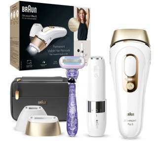 Braun Silk-Expert Pro 5 PL5149 Pulsed Light Epilator for Women White/Gold