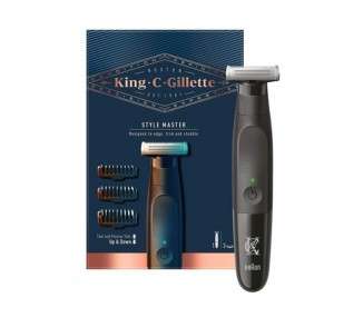 King C Gillette Style Master Stubble Trimmer Electric Razor with One 4D Blade