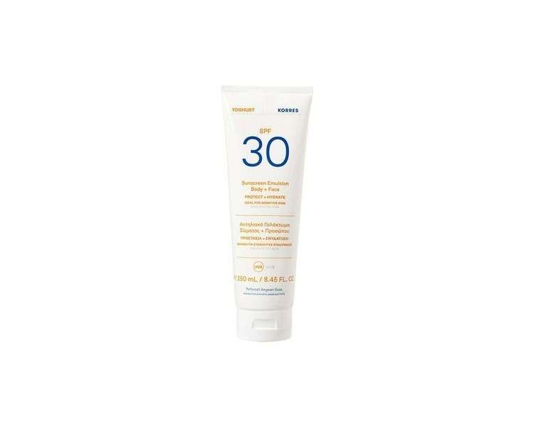 Korres Yoghurt SPF30 Body & Face Sunscreen Emulsion 250ml
