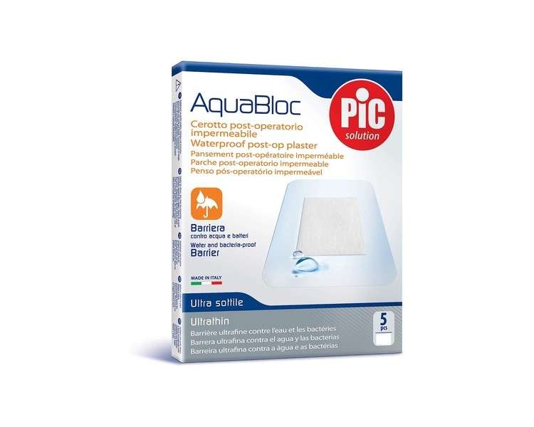 Pic Aquabloc Antibacterial Sterile Bandage 10x12cm - Pack of 5
