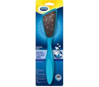 Scholl Double Action Foot File with Diamond Crystals for Calluses and Corns - Non-slip Grip