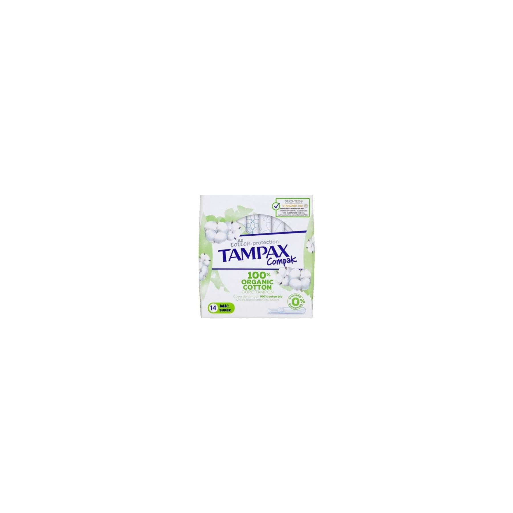 Tampax Compak Cotton Protection Super Tampons with Applicator 14 Pieces