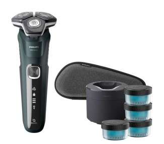 Philips S5000 Wet and Dry Shaver with Fast Charging, Cleaning Station, and Travel Case