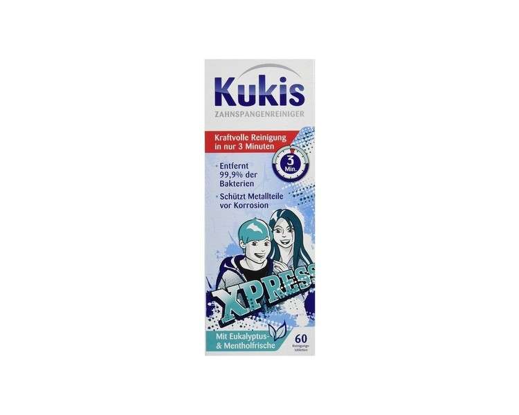 Kukis Braces Cleaner 60 Cleaning Tablets