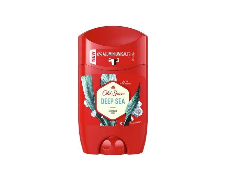 Old Spice Deep Sea Deodorant Stick Without Aluminum for Men with Long-Lasting Fragrance 50ml
