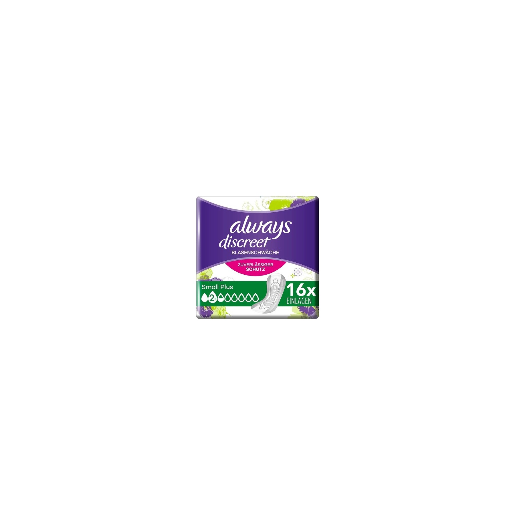 Always Discreet Incontinence Liners Small Plus 16 Pads