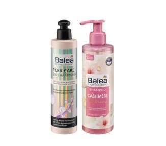 Balea Professional Hair Mask PLEX CARE 2in1 for Chemically Treated Damaged Hair 250ml + Shampoo CASHMERE DREAMS 250ml