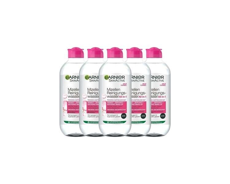 Garnier Micellar Cleansing Water All-in-1 Cleansing Face Wash for Dry & Sensitive Skin SkinActive 400ml