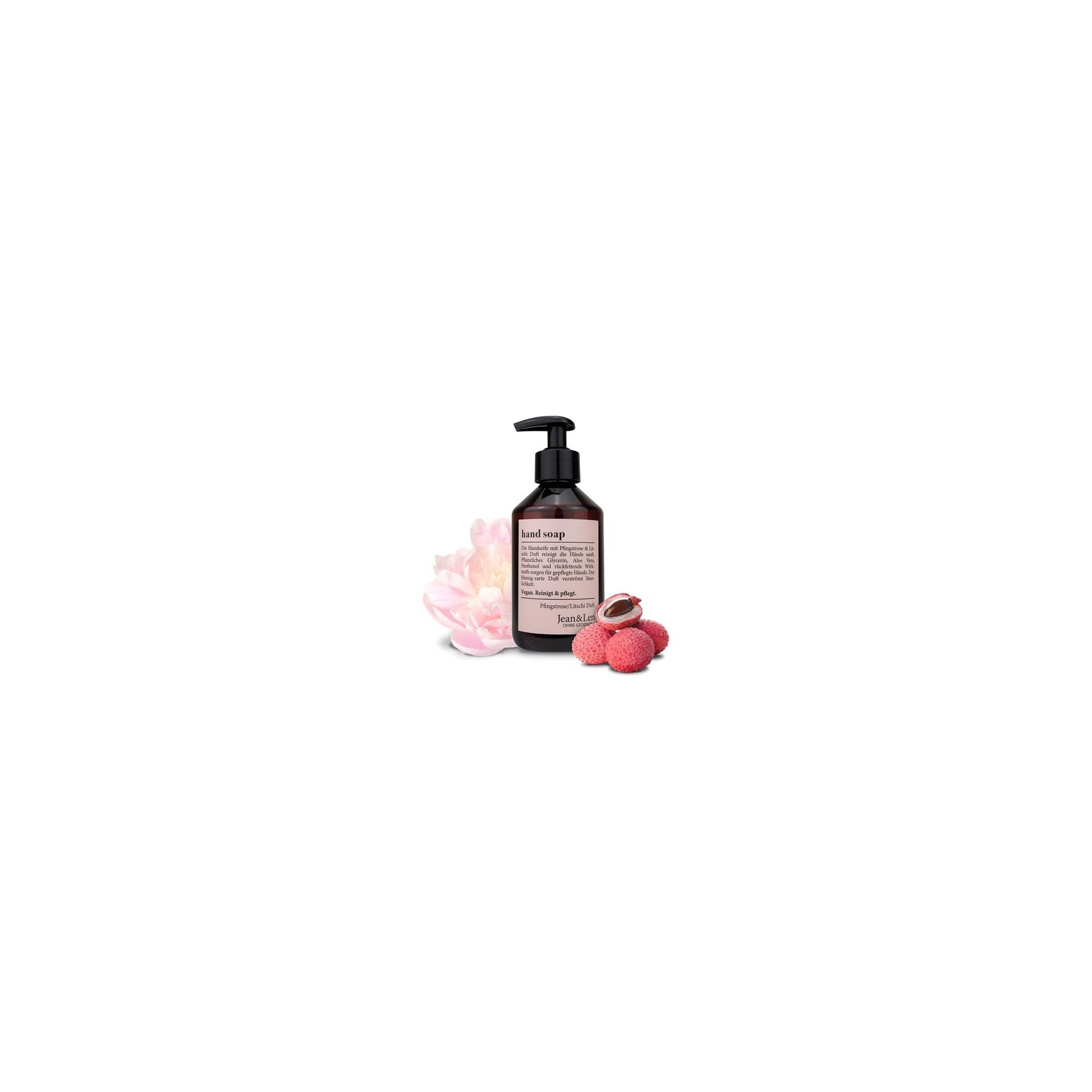Jean & Len Hand and Body Wash Floral Scented Peony and Fruity Litchi Sustainable 250ml