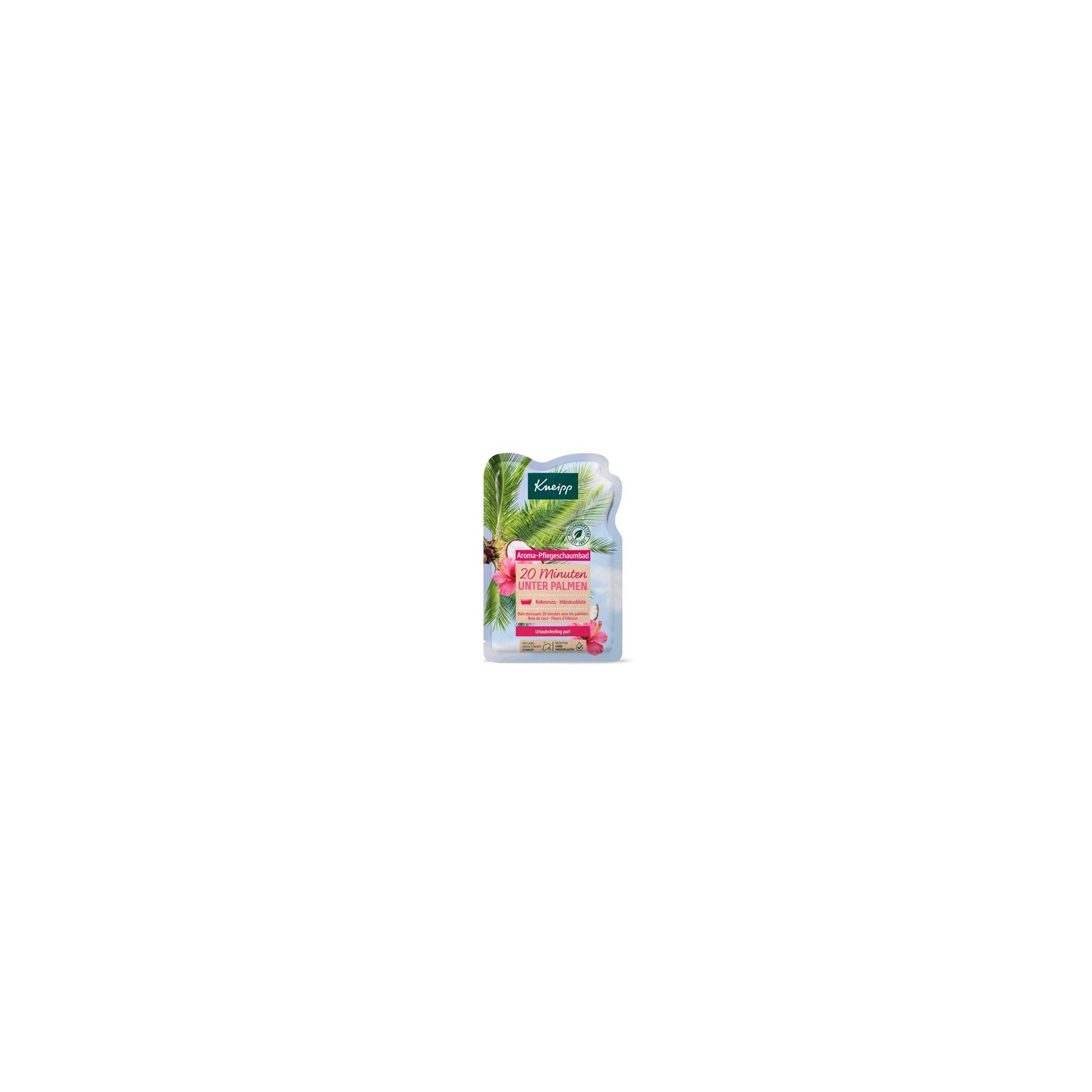 Kneipp Aroma Care Foam Bath 20 Minutes Under Palms - Moisturizing Bath Additive with Coconut & Hibiscus Blossom Scent for Noticeably Soft Skin 50ml