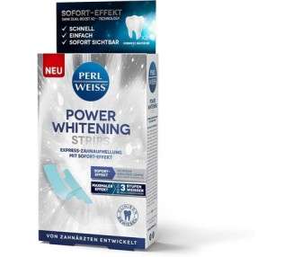 PERLWEISS Power Whitening Strips - Fast, Easy, Safe, Enamel-Friendly, with Instant Effect - Whiter Teeth in just 5 Days - 10 Whitening Strips - Patented Technology