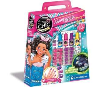 Clementoni 18113 Crazy Chic-Fluo Nail for Children 6+