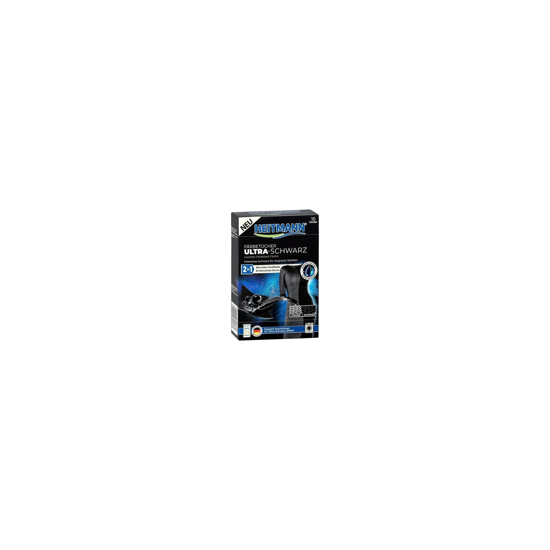 HEITMANN Ultra Black Dye Wipes - Pack of 10
