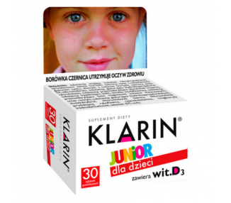 Klarin Junior 30 Tablets Healthy Eyes Blueberry Vitamins for Children