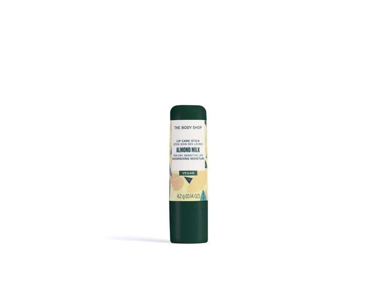 The Body Shop Almond Milk Lip Care Stick for Dry, Sensitive Lips Nourishing Moisture Vegan 4.2g
