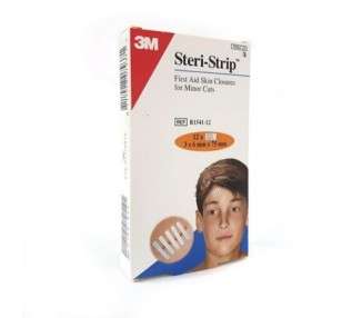 Steri-Strip First Aid Skin Closures 3x6mm x 75mm - Pack of 12