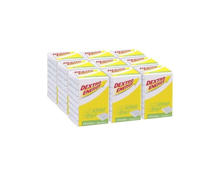 Dextro Energy Lemon Cubes with Fast-Available Grape Sugar and Additional Vitamin C 8 Pieces