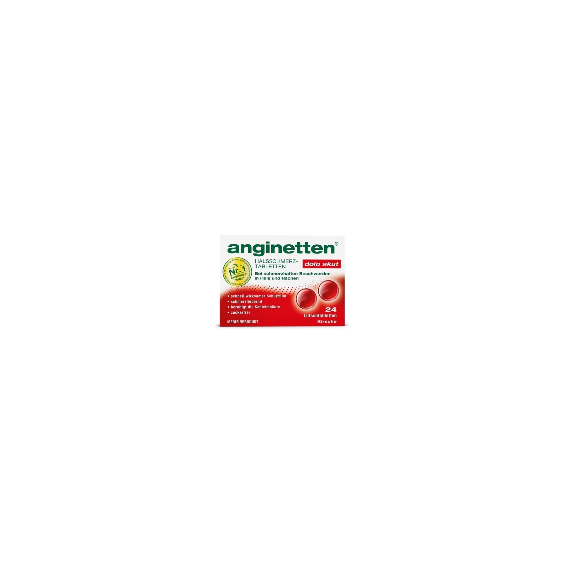 Anginetten Dolo Acute Sore Throat Tablets Cherry Flavor