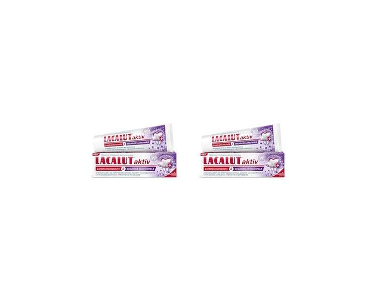 Lacalut Active Gum Protection & Healthy Enamel for Protection against Periodontitis and Gum Inflammation, Promotes Healthy, Strong, and Naturally White Teeth