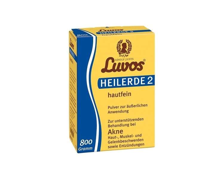 Luvos Heilerde 2 Fine Powder for Acne, Skin, Muscle and Joint Pain, and Inflammation 800g