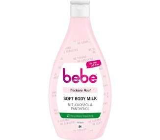 bebe Soft Body Milk Fast Absorbing Body Lotion with Jojoba Oil and Panthenol 400ml