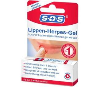SOS Lip Herpes Gel for Lip Herpes Blisters - Natural Silicium Gel to Dry Out Herpes - Relieve Burning and Itching