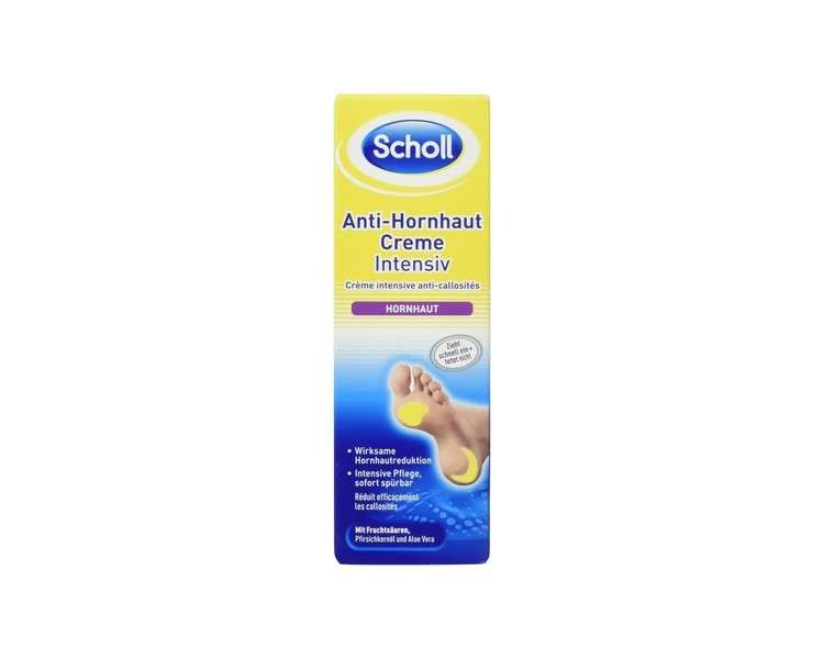 Scholl Intensive Anti-Corn Cream Moisturizing Cream for Feet - Effective Corn Reduction after One Application - Intensive Foot Care 75ml