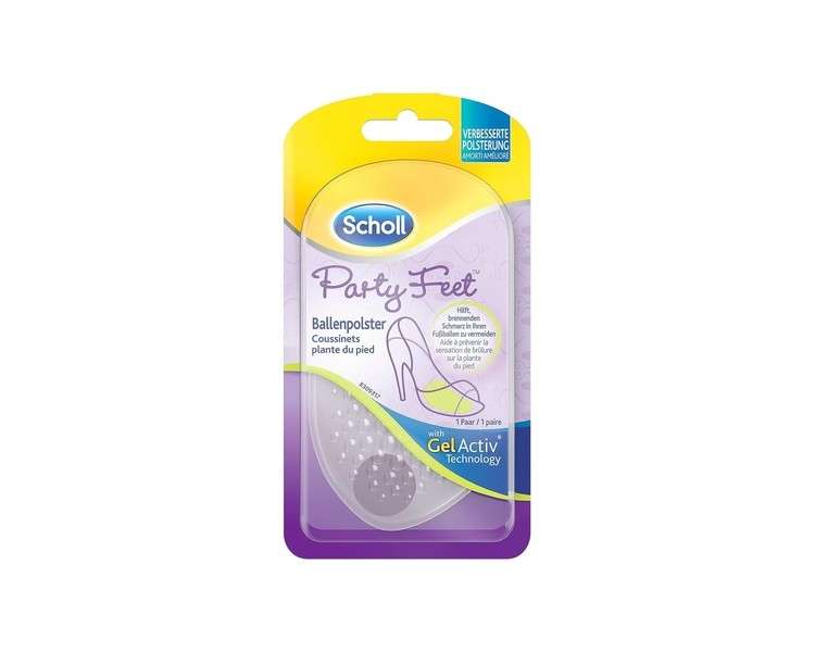 Scholl Party Feet Ball of Foot Cushions with GelActiv Technology for Almost All Women's Shoes