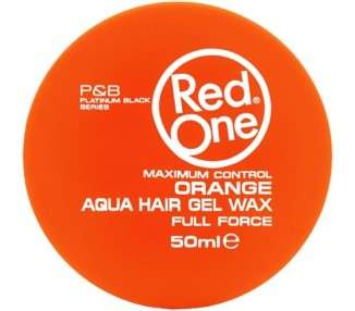 Redone Hair Styling Aqua Wax Orange 50ml - Travel Size - Edge Control - Ultra Hold - Gel Wax - Men & Women Hair Wax - Melon Scent - Maximum Control