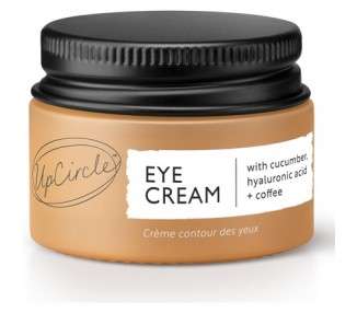 UpCircle Eye Cream with Coffee and Hyaluronic Acid 15ml - Glycerin, Maple Bark, and Cucumber Extract - Natural, Vegan, and Cruelty-Free