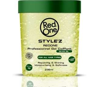 Redone Hair Gel Olive Oil Styling Gel Adds Shine and Tames Split Ends Provides Weightless and Superior Hold 236ml